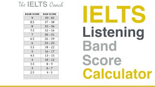 IELTS Listening Band Score Calculator [upl. by Neelyt]