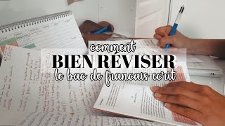 bac de français  comment bien réviser l’écrit  📝 [upl. by Iphigeniah687]