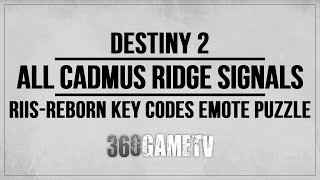 Destiny 2 All Cadmus Ridge Signal Buff Locations Guide  Tutorial  RiisReborn Key Codes Puzzle [upl. by Hanan]