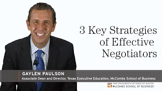 3 Key Strategies of Effective Negotiators [upl. by Craven]