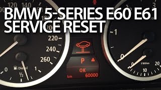 BMW E60 E61 reset service reminder inspection maintenance 5Series [upl. by Galvan357]