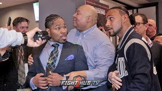 SHAWN PORTER CONFRONTS KEITH THURMAN FOR REMATCH HEATED CONFRONTATION [upl. by Einoj428]