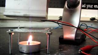 DIY Peltier Candle Powered Electric Generator [upl. by Htiduy]