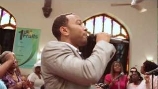 John Legend surprises Baptist Church in West Philly quotHow I Got Overquot [upl. by Lirva]