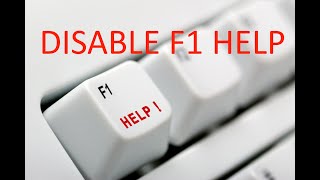 How to Disable F1 help Windows 10 Chrome and microsoft edge and GAMING [upl. by Aleece]