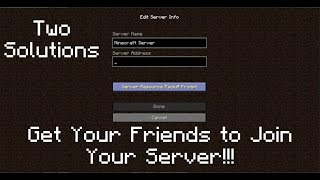 Minecraft  Friends Cant Join Server Solution [upl. by Sevy]