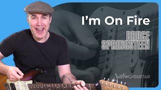 How to play Im On Fire by Bruce Springsteen on guitar [upl. by Bratton]