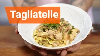 Tagliatelle z cielęciną i pieczarkami [upl. by Tatman]