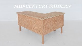 How To Build an LShaped Executive Desk  DIY Woodworking [upl. by Kho]