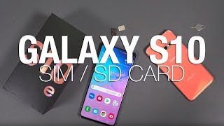 Inserting SIM microSD Card in Galaxy S10  S10  S10e [upl. by Brita]