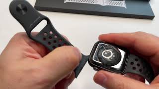 How to take off and put replace bands on an Apple Watch [upl. by Trumann]