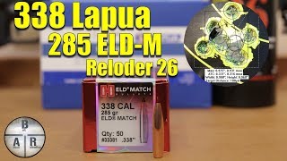 338 Lapua  Hornady 285 ELDM and Reloder 26 Load Test [upl. by Eartha]