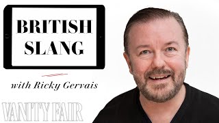 Ricky Gervais Teaches You British Slang  Vanity Fair [upl. by Deckert731]