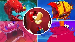 Rayman Origins  All Bosses [upl. by Nnylyram]