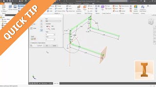 Quick Tip 3D Sketching Sweep and Mirror [upl. by Enelcaj]