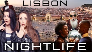 Lisbon Nightlife 4k PortugalWalking Tour [upl. by Atinyl]