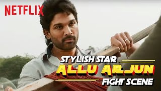 Allu Arjun Fight Scene  Ala Vaikunthapurramloo  Netflix India [upl. by Ori]