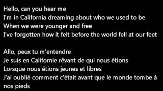 Adele Hello Lyrics Traduction française [upl. by Llenrrad]