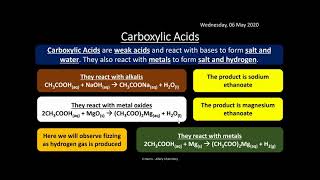 OCR A 613 Carboxylic Acids and Esters REVISION [upl. by Ditmore967]