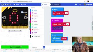 MakeCode for microbit  Step Counter [upl. by Attah]