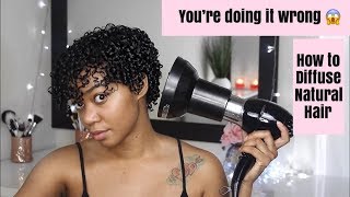 How to Diffuse Natural Hair [upl. by Prentiss298]