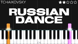 Tchaikovsky  Trepak Russian Dance from The Nutcracker  EASY Piano Tutorial [upl. by Devy589]