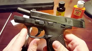 Cleaning a Smith amp Wesson MampP Shield 9mm [upl. by Codie803]