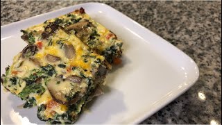 HOW TO MAKE A CRUSTLESS VEGGIE QUICHE [upl. by Trudi]