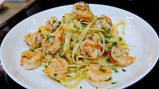 Easy Shrimp Scampi Recipe with Fettuccini [upl. by Nnaarual]