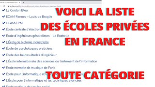 CAMPUS FRANCE 🇫🇷 LISTE DE TOUS LES ÉTABLISSEMENTS SUPÉRIEURS PRIVÉS EN FRANCEDETAIL EXPLICATION [upl. by Asaret]