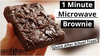 1 Minute Microwave BROWNIE  The EASIEST Chocolate Brownie Recipe [upl. by Orteip243]