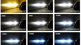 HID Kit Color Comparison Video Footage 3000K vs 6000K vs 8000K [upl. by Dlaniger]