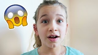 9 YEAR OLD GETS A NOSE RING  JKrew [upl. by Wichman]