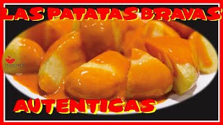 😋 PATATAS BRAVAS  las AUTÉNTICAS con su SALSA BRAVA casera fácil y picante [upl. by Nalliuq]