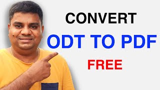 How to Convert ODT to PDF in Openoffice  ODT to PDF [upl. by Armington]