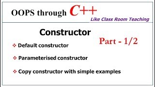 Constructor in C  Types  Part12  OOPs in C  Lec17  Bhanu Priya [upl. by Nosam970]