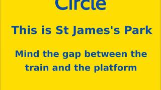 London Underground Circle line announcements by Sarah Parnell from Farringdon to Edgware Road [upl. by Ahcsat]