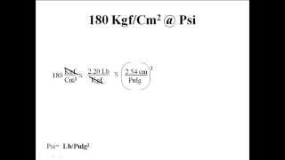 Convertir de Kgfcm2 a Psi [upl. by Izy]