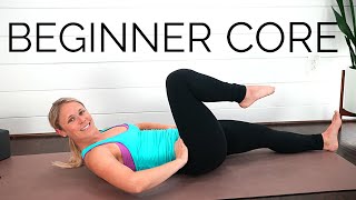 BEGINNER CORE EXERCISES  Yoga for Your ABS [upl. by Nnave]