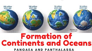 FORMATION OF CONTINENTS amp OCEANS  History of Earth  Pangaea and Panthalassa  What if [upl. by Line617]