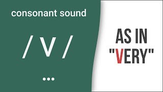 Consonant Sound  v  as in quotveryquot – American English Pronunciation [upl. by Leirum]