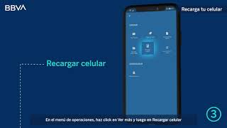 ¿Cómo recargo mi celular  Nueva App BBVA [upl. by Ardena265]