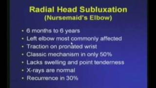 Radial Head Subluxation  Nursmaids Elbow [upl. by Einnaej]