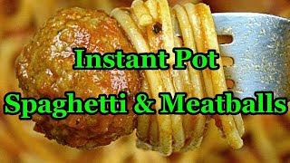 Instant Pot Spaghetti with Frozen Meatballs [upl. by Bluefarb839]