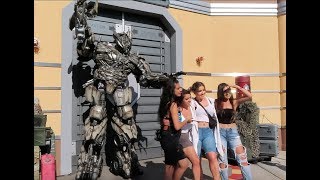 Megatron Meets The Kardashians Rejects at Universal Studios Transformers Encounter [upl. by Lugo]