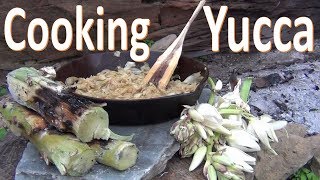 Cooking Yucca From Field to Fire Desert Survival [upl. by Enilekaj566]