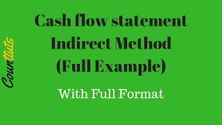 Cash Flow Statement  Indirect Method Full Example [upl. by Body802]