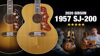 Gibson 1957 SJ200  Antique Natural and Vintage Sunburst [upl. by Nysilla316]