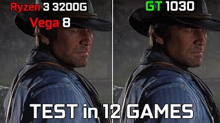 Ryzen 3 3200G Vega 8 vs GT 1030  Test in 12 Games [upl. by Eirased65]