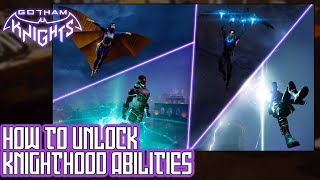 Gotham Knights  How to Unlock Knighthood Abilities The Fastest Way [upl. by Garzon]